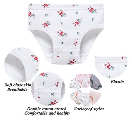 Baby Soft Cotton Panties Little Girls'Briefs Toddler Underwear (Pack of 6) 5-6yrs Pink