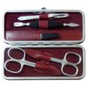Tenartis 326 5-Piece Manicure Case Genuine Leather Bordeaux Nappa