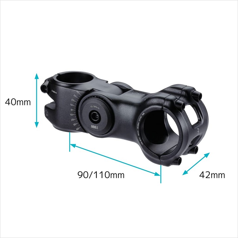 BBB BHS-30 Stem, Black, 4.3 inches (110 mm) / ±