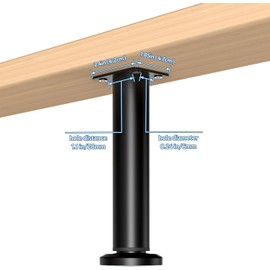 Yutxiaoyi Adjustable Height Bed Support Legs for Bed Frame/Bed Center Slat,4 Pcs Metal Adjustable Furniture Legs 7.08-12.2 inch for Bed/Sofa/Cabinet/Couch/Table,Heavy Bed Replacement Legs