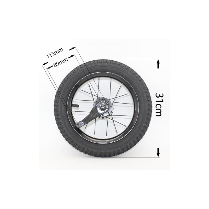 12 Inch Kids Bike Back Wheels Replacement with Solid Air