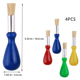 4 Pcs Childrens Paint Brushes, Paint Brushes for Children, Colorful Painting Brush Set kids, Easy to Hold Handles Rounded Grip Brushe, for Kids Children Toddlers Beginners Art Supplies