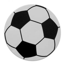 Novel Merk Novel Merk Sports Ball Vinyl Stickers - 3 Round Individual Decals for Laptop, Water Bottle, Party Favors, & Decor - Waterproof (Soccer 5 Pack)