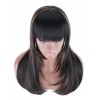 Kalyss Peluca Negro Con Marrón Liso 60 Cm Kalyss