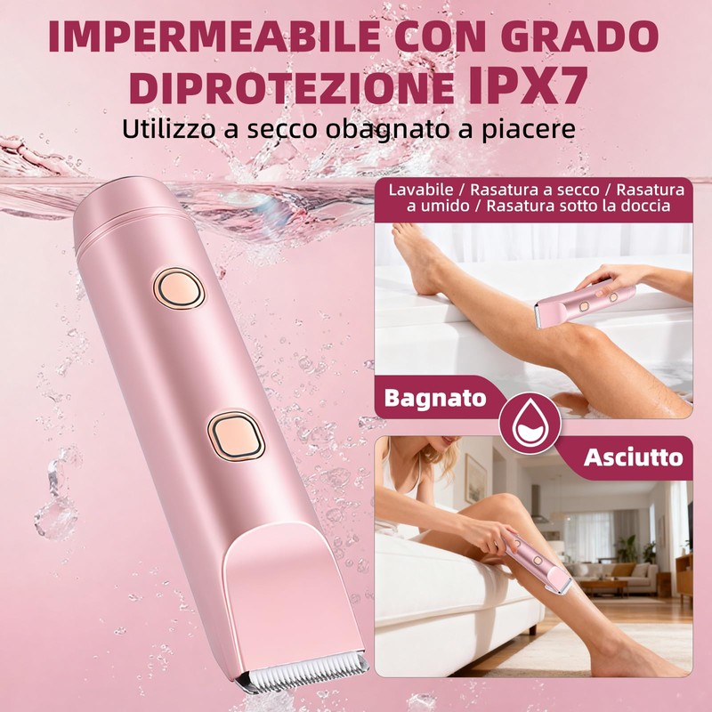 Carehabi 2 in 1 Rasoio Elettrico Donna & Bikini Trimmer