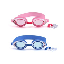 CHSG 2 pieces professional swimming goggles for children, teenagers, children, girls, junior, toddlers, 3-12 years - anti-fog UV protection, with anti-fog coating, waterproof, protective lenses