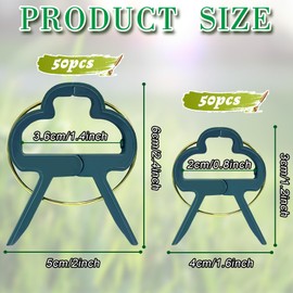 YeahBoom Pack of 100 plant clips, plant support clips for climbing plants, plant clips, plant holders, plant clips for tomatoes, roses, cucumbers and other climbing plants, trellis for plants