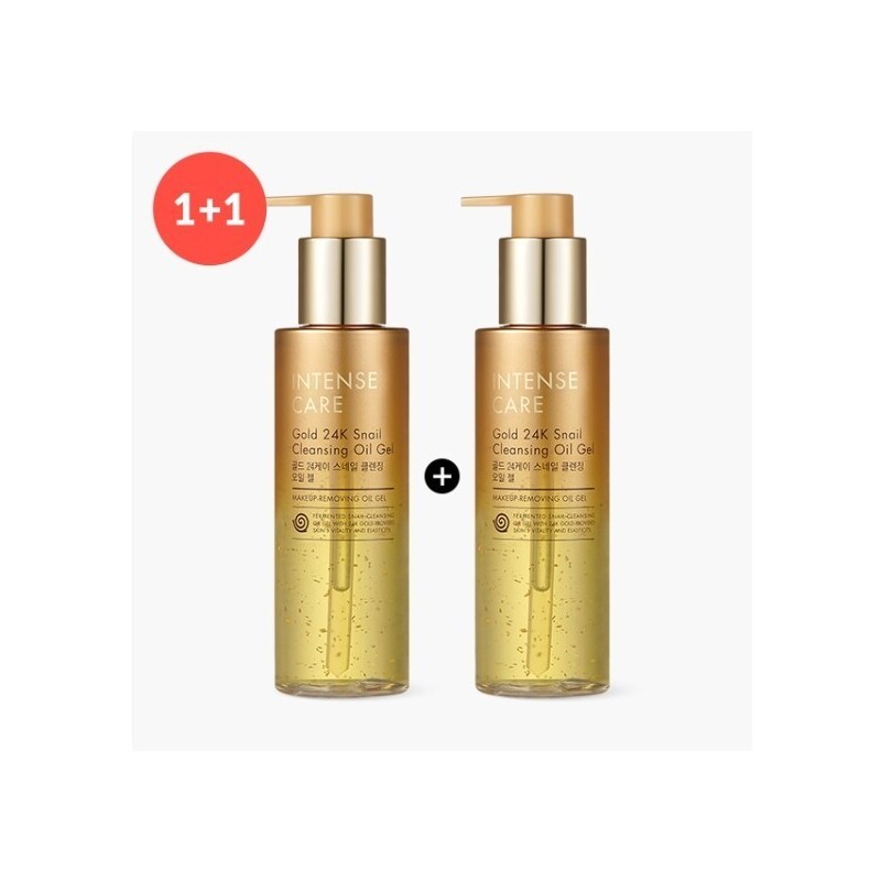(1+1) Intense Care Gold 24K Snail Cleansing Oil Gel (Cleansing