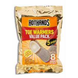 HotHands ToastiToes Toe Warmers Pair Value Pack Air Activated Warmers Up to 8 Hours of Heat, 5 count