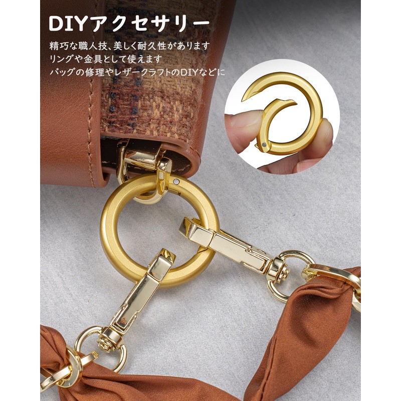 TIMULTI Round Shape Carabiner Key Holder, Stylish, Titanium, Lightweight, Small,