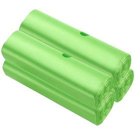 PINGEUI 2.6 Gallon Thick Small Trash Bags 400 Counts - Leak & Tear Resistant Bathroom Garbage Can Liners, Recyclable Green Wastebasket Bags