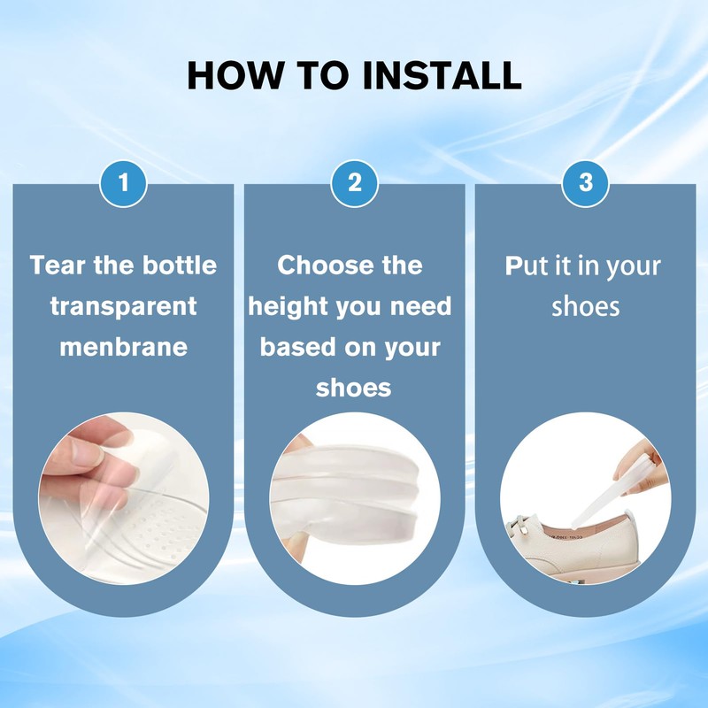 3 Layers Adjustable Heel Wedge Corrective Insoles, 1 Pairs Overpronation