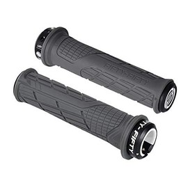 FIFTY-FIFTY Single Lock-on Mountain Bike Grips, Bicycle Handlebar Locking Grips, Non-Slip MTB Handle Grips (Gray)