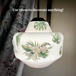 Feel Kozi Removable Wall Decals (107 pcs) - Botanical Wall Art Decals for Living Room Decor and Bedroom Decor - Adhesive Wall Decor - Peel and Stick Wall Stickers & Murals (10x12in)