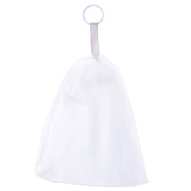 Silica Mineral™ Foaming Net, Made in Japan, 4-Layer Construction, Triangular Cross-Section Thread, Fluffy Foam, Creamy Foam, Dense Foam, Face Wash, Elastic Foam, Ring Included, Ribbon Included