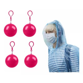 Estuchelandia 4 Pzas Llavero Impermeable De Bolsillo Lluvia Emergencias