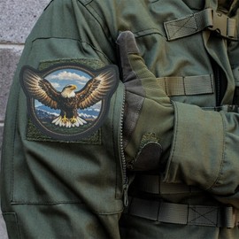 Eagle Patches Velcro Patch Print with Velcro Fastening Tactical Badge Military Morale Hook Patch for Uniform, Backpacks, Tactical Vests
