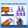 3 Pack Filter Replacement for Dyson V12 Detect Slim, V12
