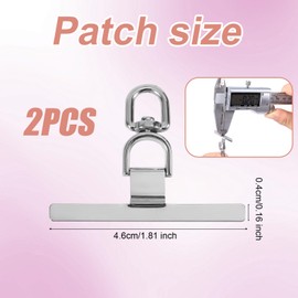 Gosknor 2pcs Metal Phone Lanyard Patches, Universal Cell Phone Tether Tabs Phone Lanyard Pads Adhesive-Free Cellphone Replacement Parts for Full-Coverage Phone Cases