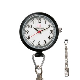 Matsuyoshi Nurse Watch, Luminous, Clip Type, Easy to Read Dial, Medical, Nursing, Nurse Watch, Nurse Goods, Black