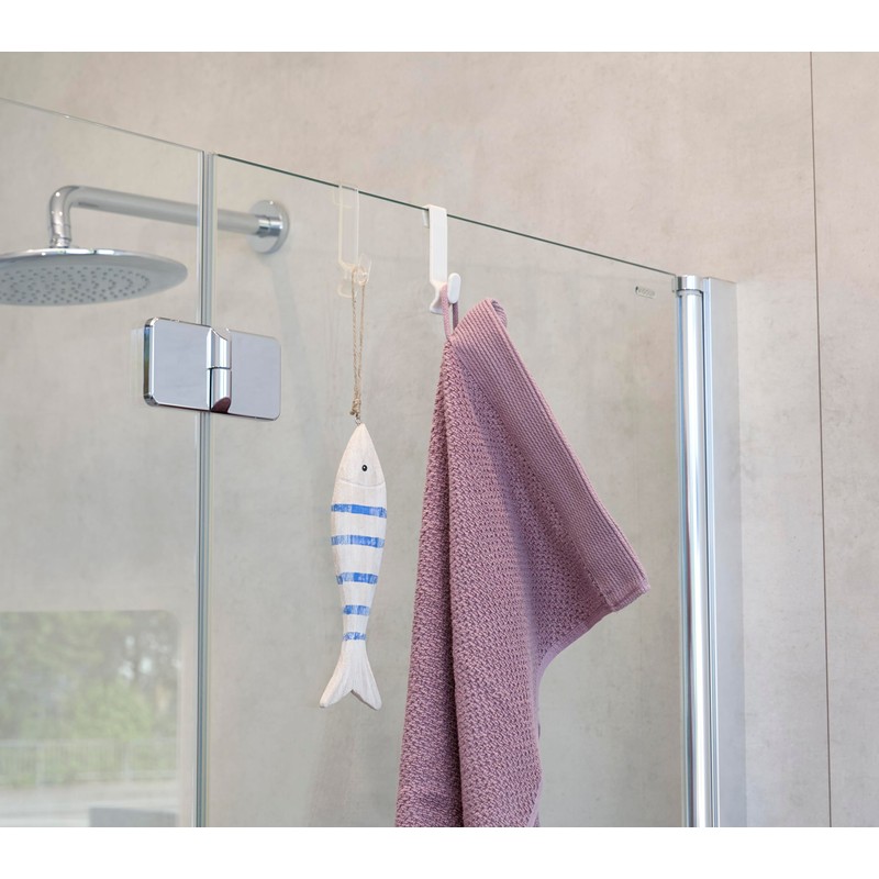 SOMA Shower Cubicle Hooks Transparent 8 mm Set of 4