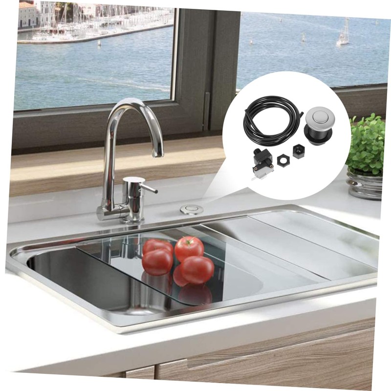 DOITOOL 2sets Garbage Disposal Air Button Bathtub Pneumatic Button Easy