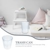 LIFKOME Transparent Trash can 10 Inch Round Clear Plastic Waste