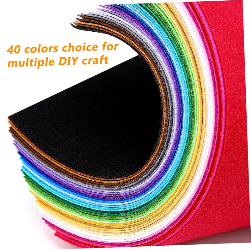 DOITOOL 40pcs Felt Sheets for Crafting Multi Quilting Fabric Sheets