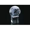 CHH Crystal World Globe 80mm with Square Base