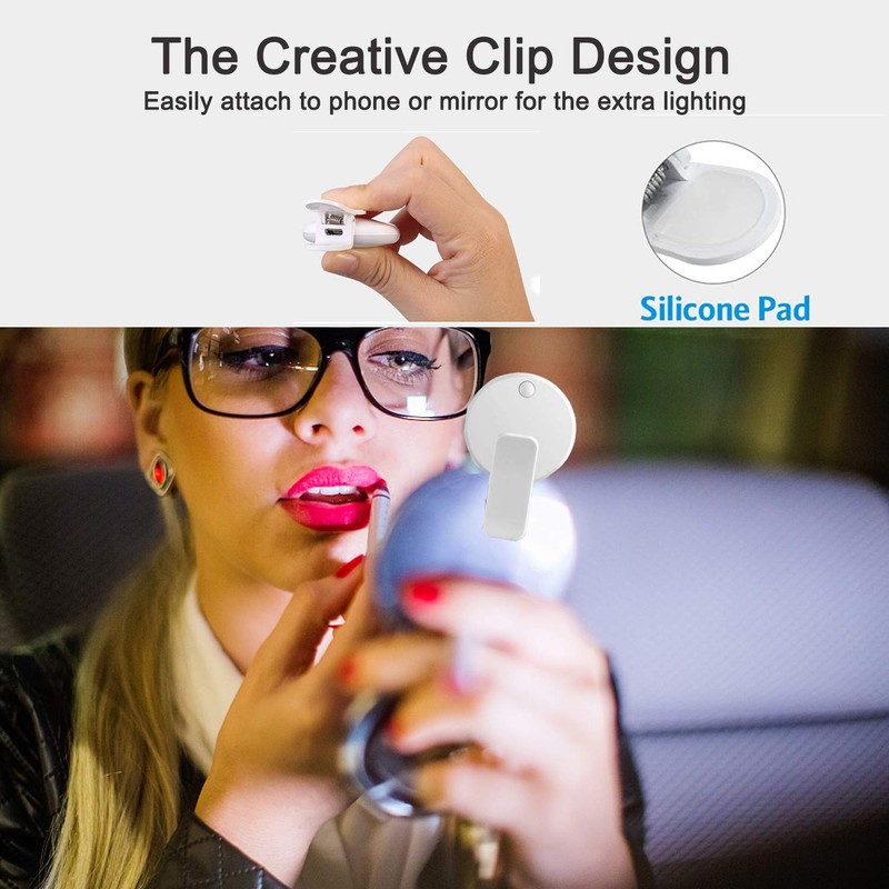 Mini Ring Light, Upgraded Sansent Small Clip On Ring Light,
