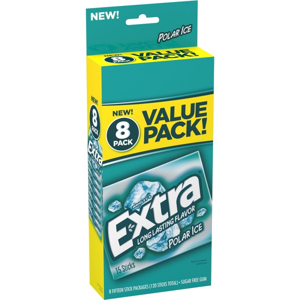 Extra, Polar Ice Sugarfree Gum, 120 ct