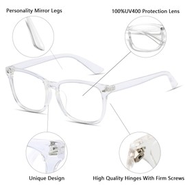 aisswzber AISSWZBEER Square Blue Light Blocking Glasses,Computer/Gaming/Screen Glasses for Women or Men