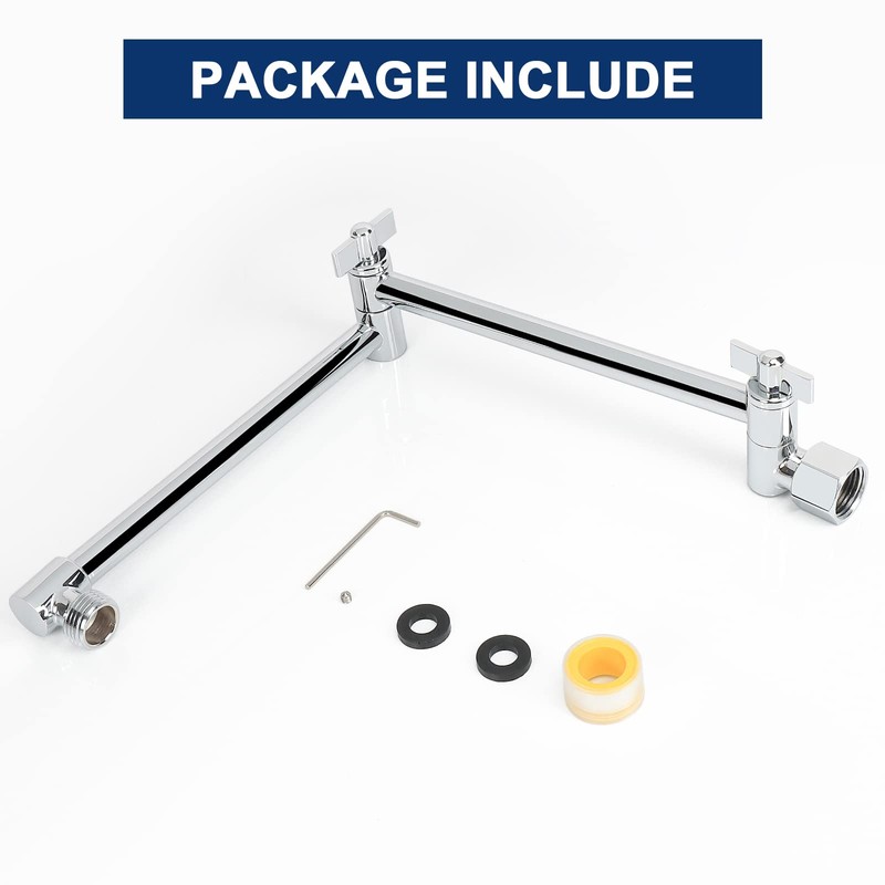 NearMoon Adjustable Shower Arm, Shower Extension Arm Universal Connection, Rise