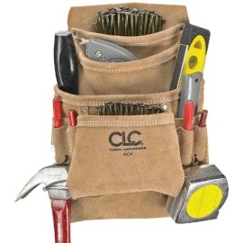 CLC (1)-CLC 10-Pkt Suede Leather Belt Loop Carpenter Electrician Nail Tool Bag 1923X