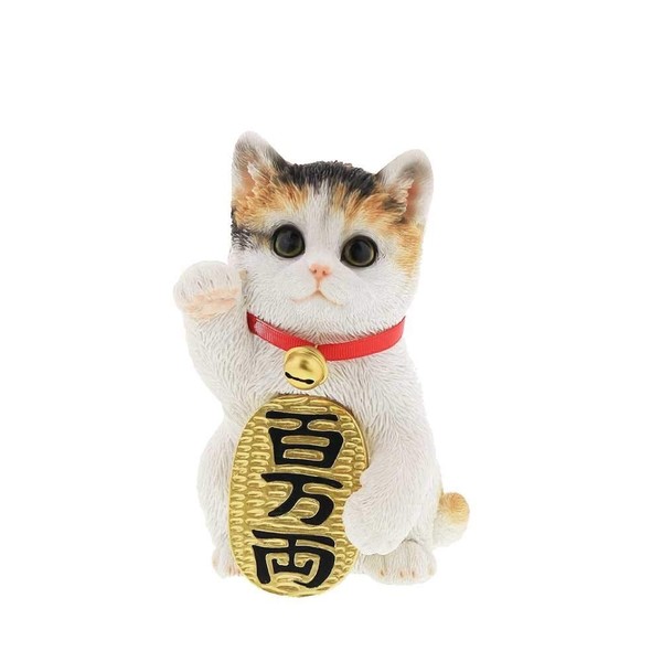 Maneki Neko Mike, Raise Your Right Hand, Money Luck, Million Ryo, 4.3 x 4.7 x 6.7 inches (11 x 12 x 17 cm), Weight: 15.2 oz (430 g), Mannequin Cat