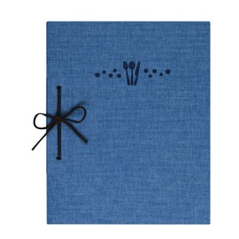 LACOR 28393 Marisa Collection 28393-Menu Holder Made Bound with Leather Cord, Heat Sealed in Blue, 19x23'5cm (A5), Telflex