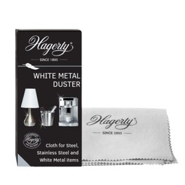 Hagerty White Metal Duster, 100% Cotton Cloth for Cleaning Stainless Steel, Polishing Cloth, Cotton Cleaning Cloth, Anti-Tarnish Effect, For White Metal Items