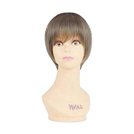 CTA-104-CTOG Gradient Color Wig, Handsome Short, Heat Resistant, Olive Gray