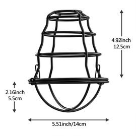 Industrial Light Bulb Cage 4 Pack, DIY Vintage Style Light Cage for Pendant Light Wall Lamp, Edison Lamp Guard, Industrial Lamp Cage, Wall Light Guard