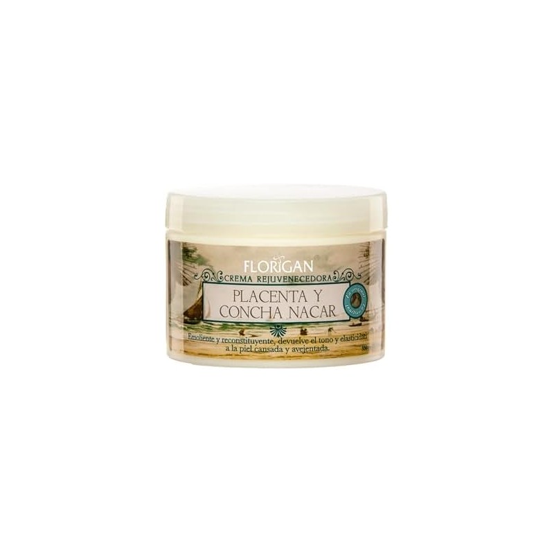 Crema Rejuvenecedora, Colágeno Placenta Y Concha Nácar 350g Florigan® Previene
