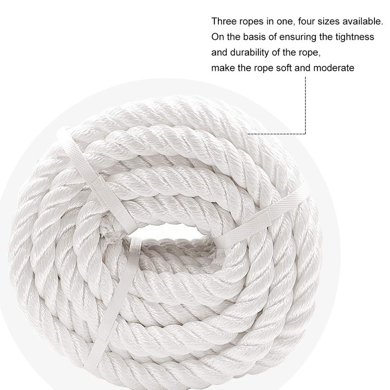 Aoneky 1/2 5/8 3/4 7/8 inch Nylon Twisted Rope -
