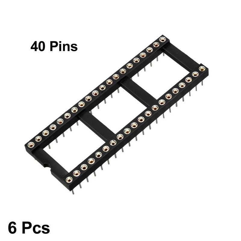 sourcing map 6pcs DIP IC Chip Socket Adaptor 2.54mm Pitch