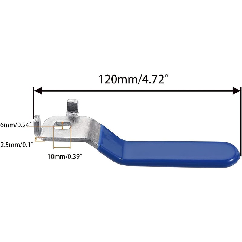 2pcs Lever Handle for Ball Valve Total Length 120mm,Hole Size