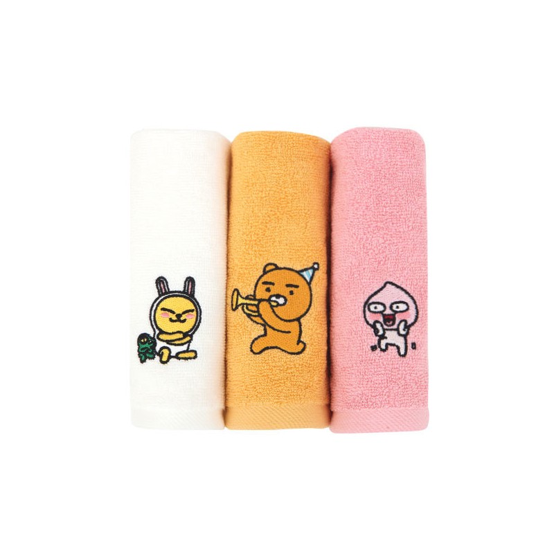 Kakao Friends hand towel [embroidery 50g], SM0235-Ryan mustard / 카카오프렌즈