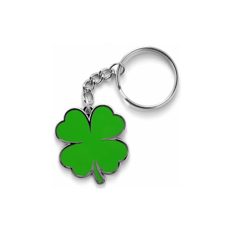 Pinsanity Lucky Four Leaf Clover Keychain