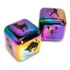 Hometu 2Pcs/Set Metal 12 Constellation Dice Set, Laser Engraved 6-Sided