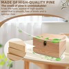 VIKOS Products 10.71x8x5.66-Inch Unfinished Wooden Box with Hinged Lid &