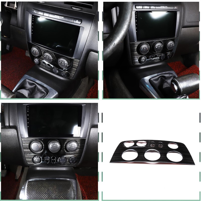 PIUGILH Center Console Panel Trim Stainless Steel Interior Decoration Accessories