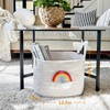 Organizador de pañales para bebés, con cesta de mano, cesta