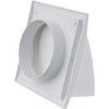 Ø 125mm / 5 inch White Plastic Cowled Ventilation Grille